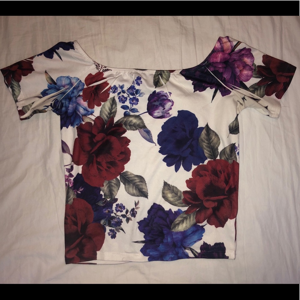 Flowered Crop Top